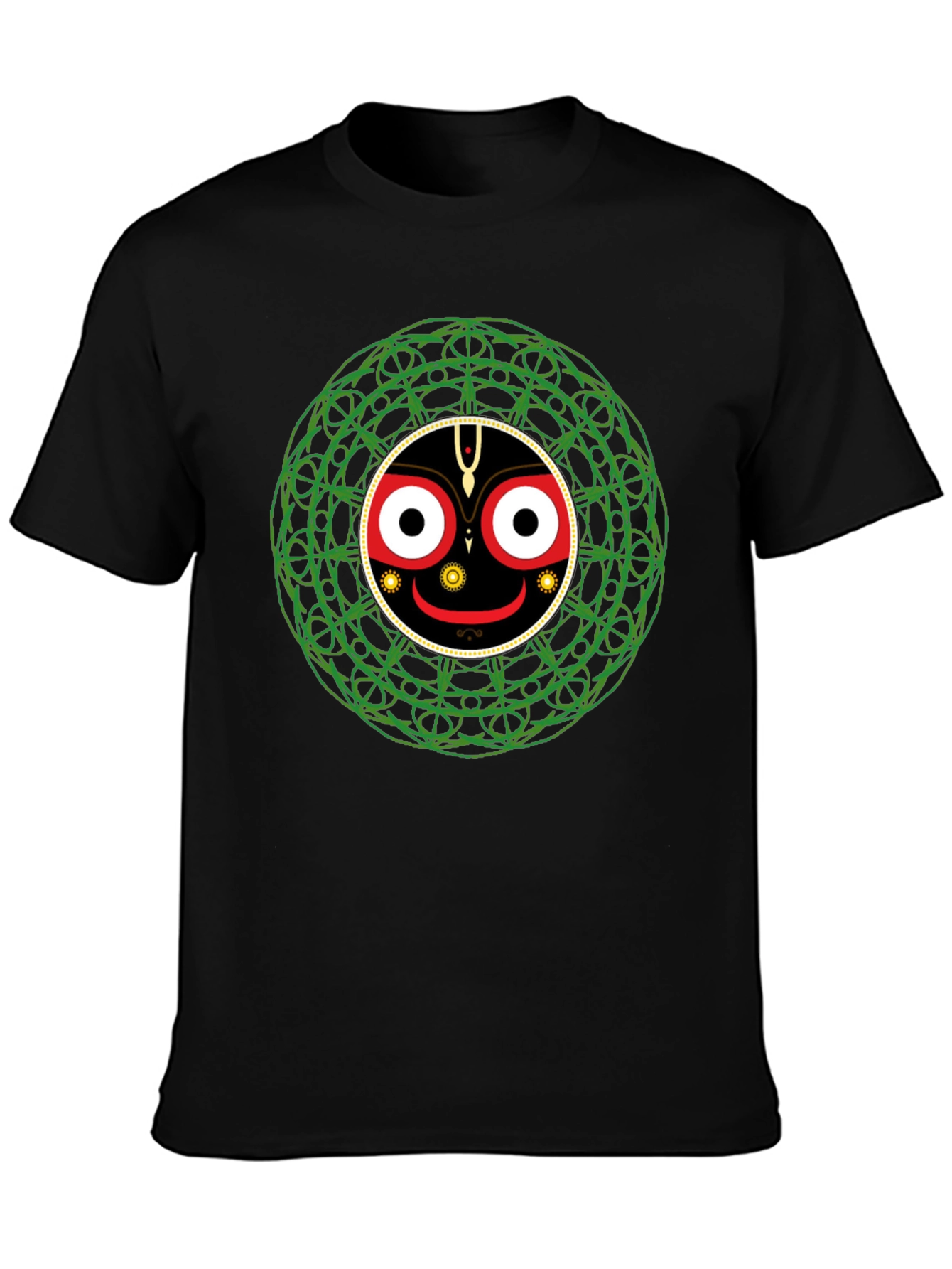 Jagannath Mandala T-Shirt - Black Cotton Tee