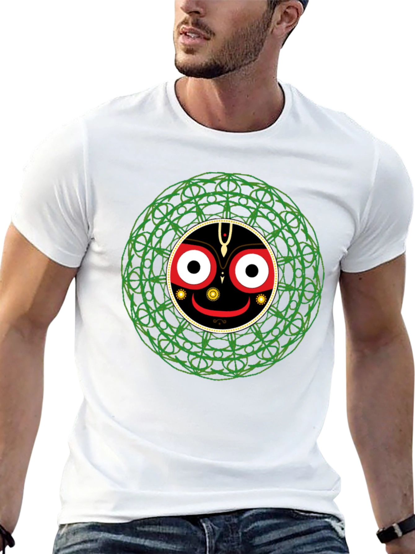 Jagannath Mandala T-Shirt - Black Cotton Tee