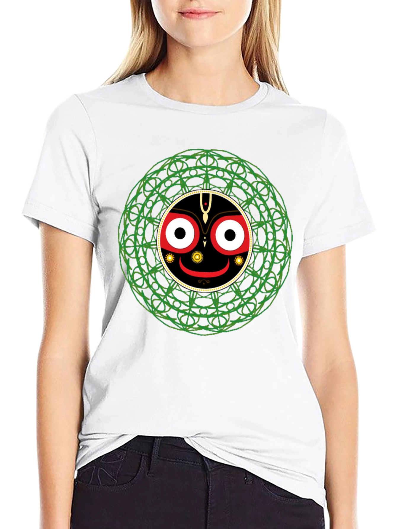 Jagannath Mandala T-Shirt - Black Cotton Tee