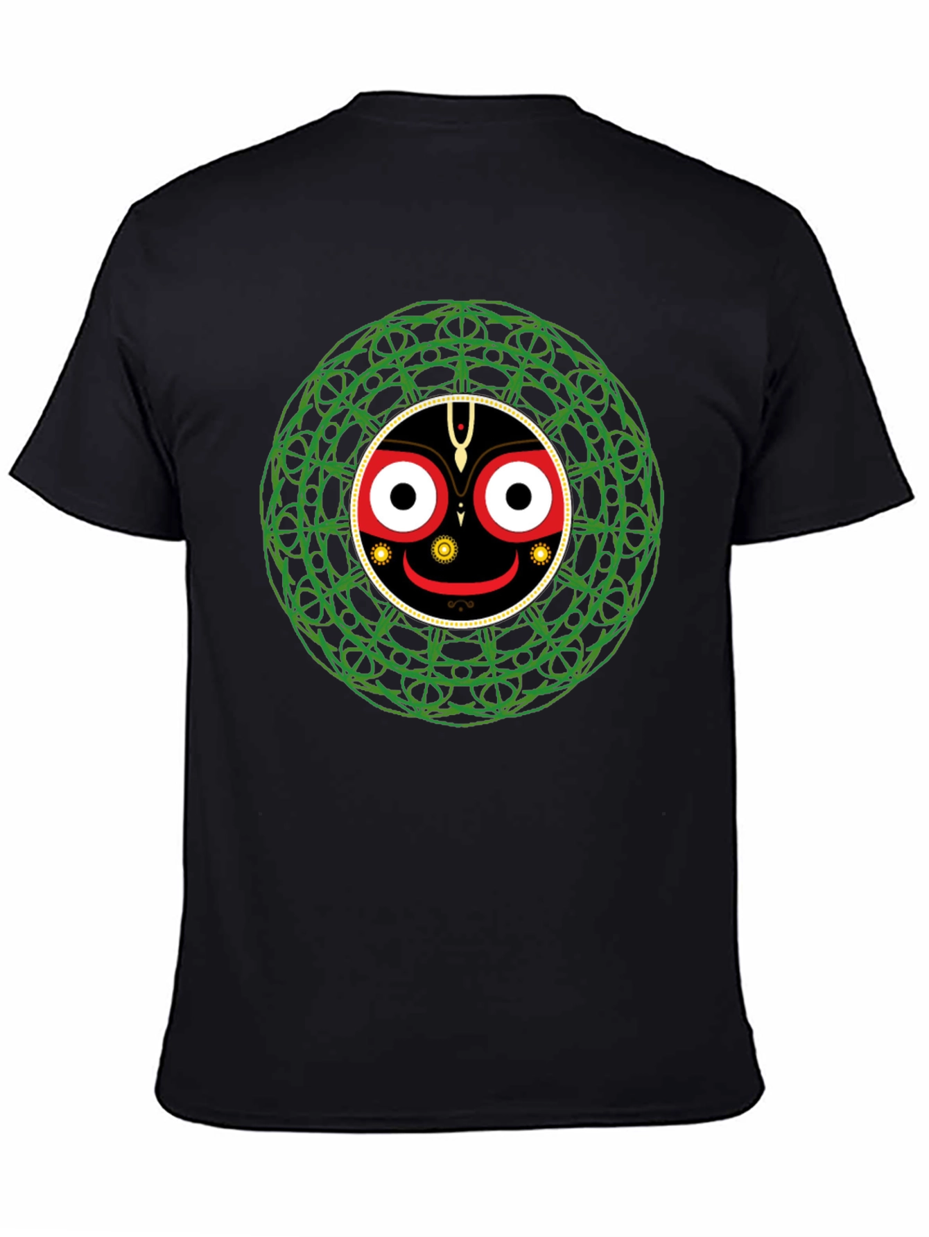 Jagannath Mandala T-Shirt - Black Cotton Tee