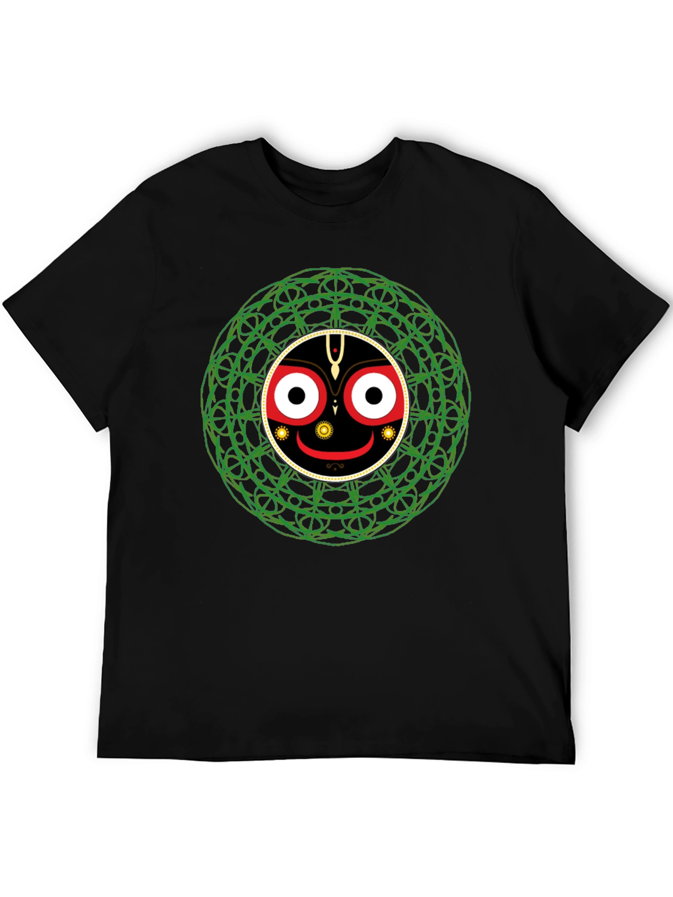 Jagannath Mandala T-Shirt - Black Cotton Tee
