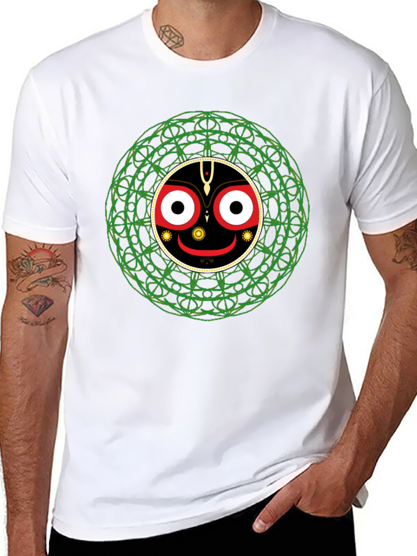 Jagannath Mandala T-Shirt - Black Cotton Tee