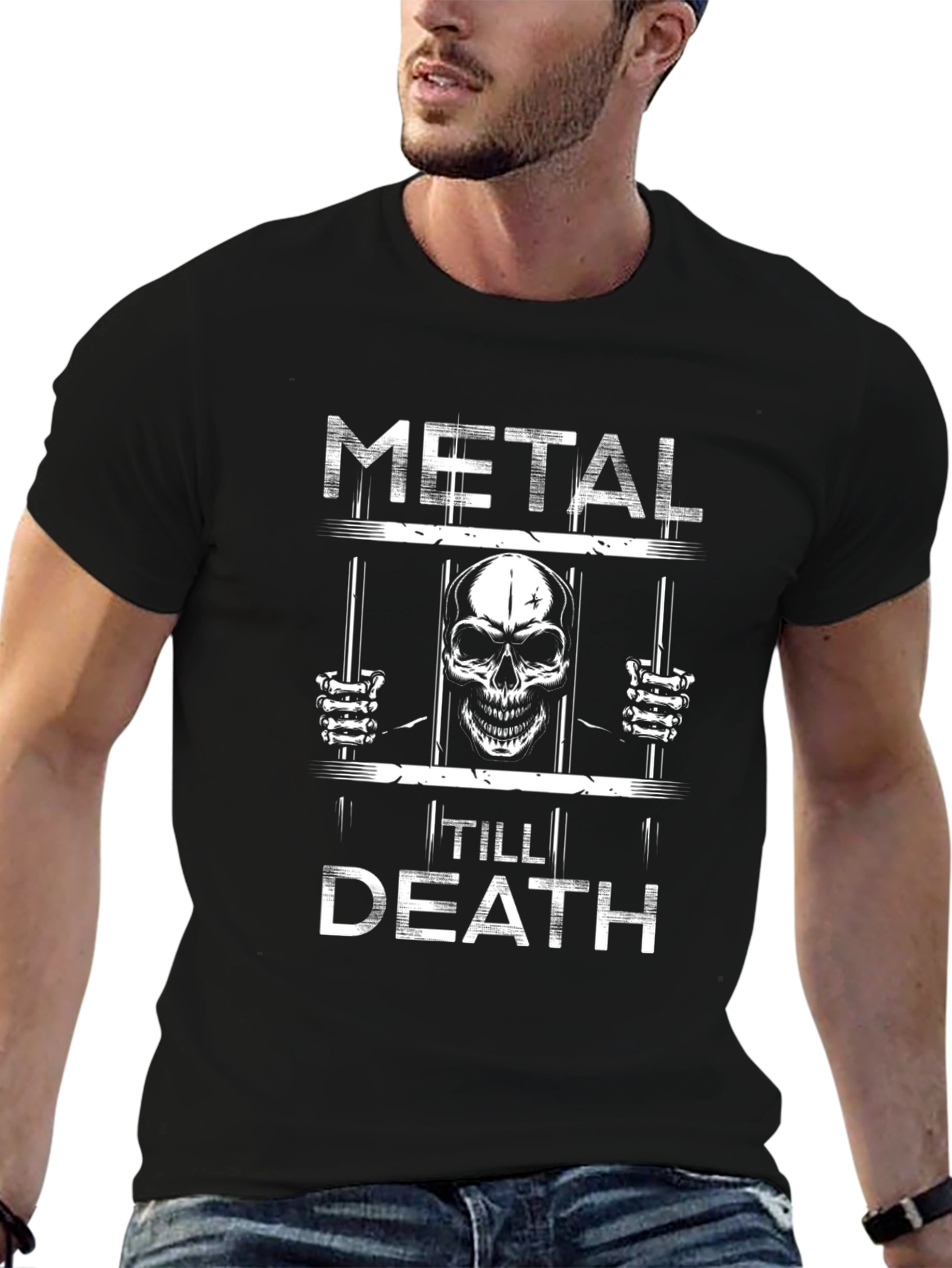 Metal Till Death Graphic T-Shirt - Rock Fan Tee