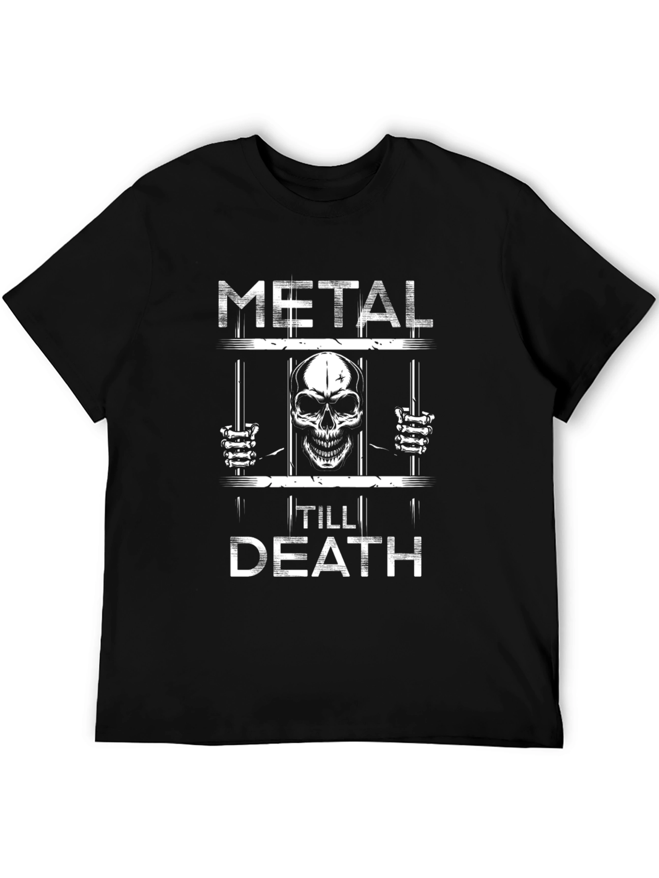 Metal Till Death Graphic T-Shirt - Rock Fan Tee