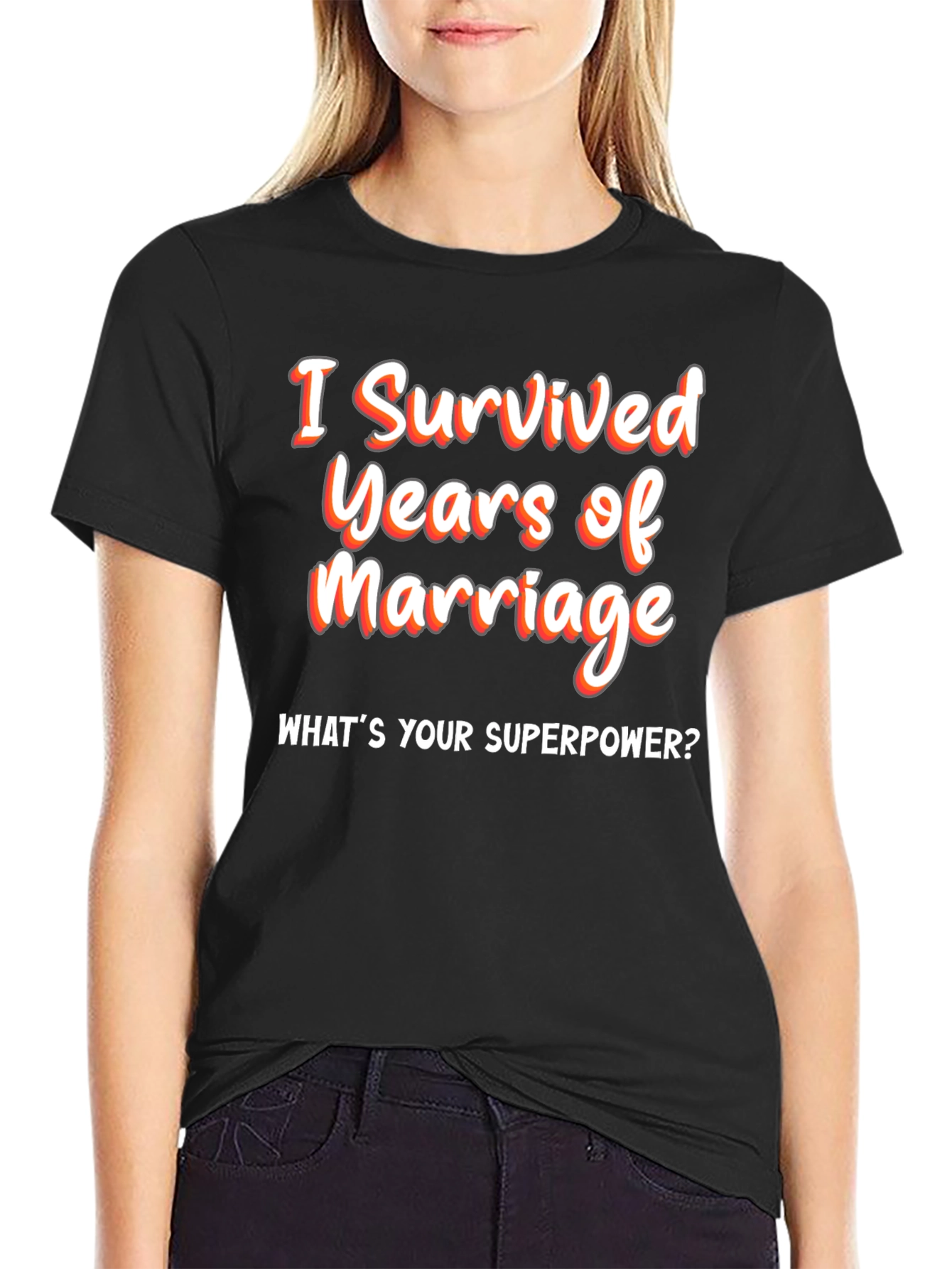 Funny Marriage Anniversary T-Shirt - Superpower Tee