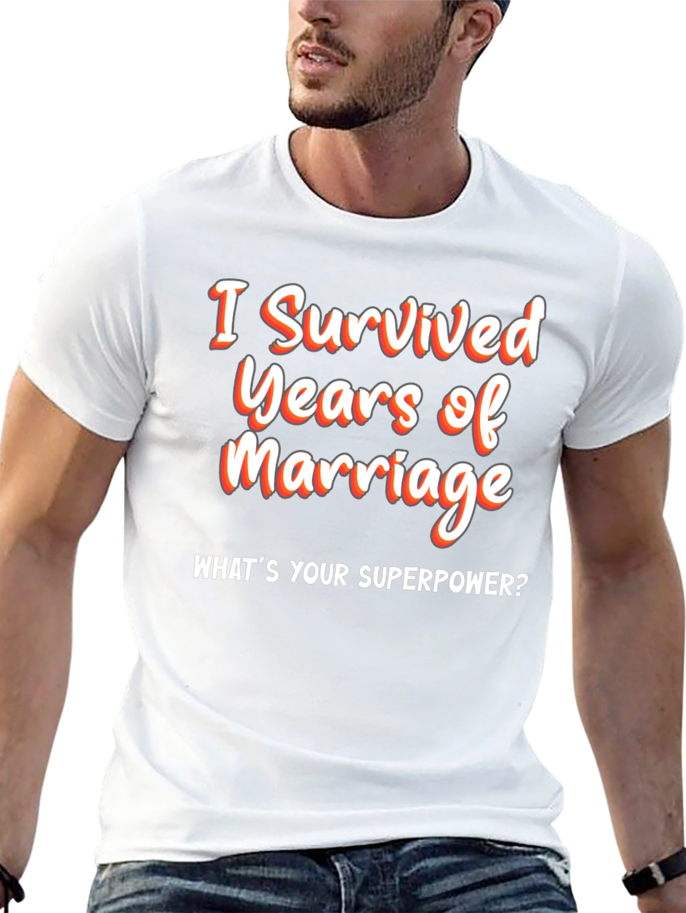 Funny Marriage Anniversary T-Shirt - Superpower Tee