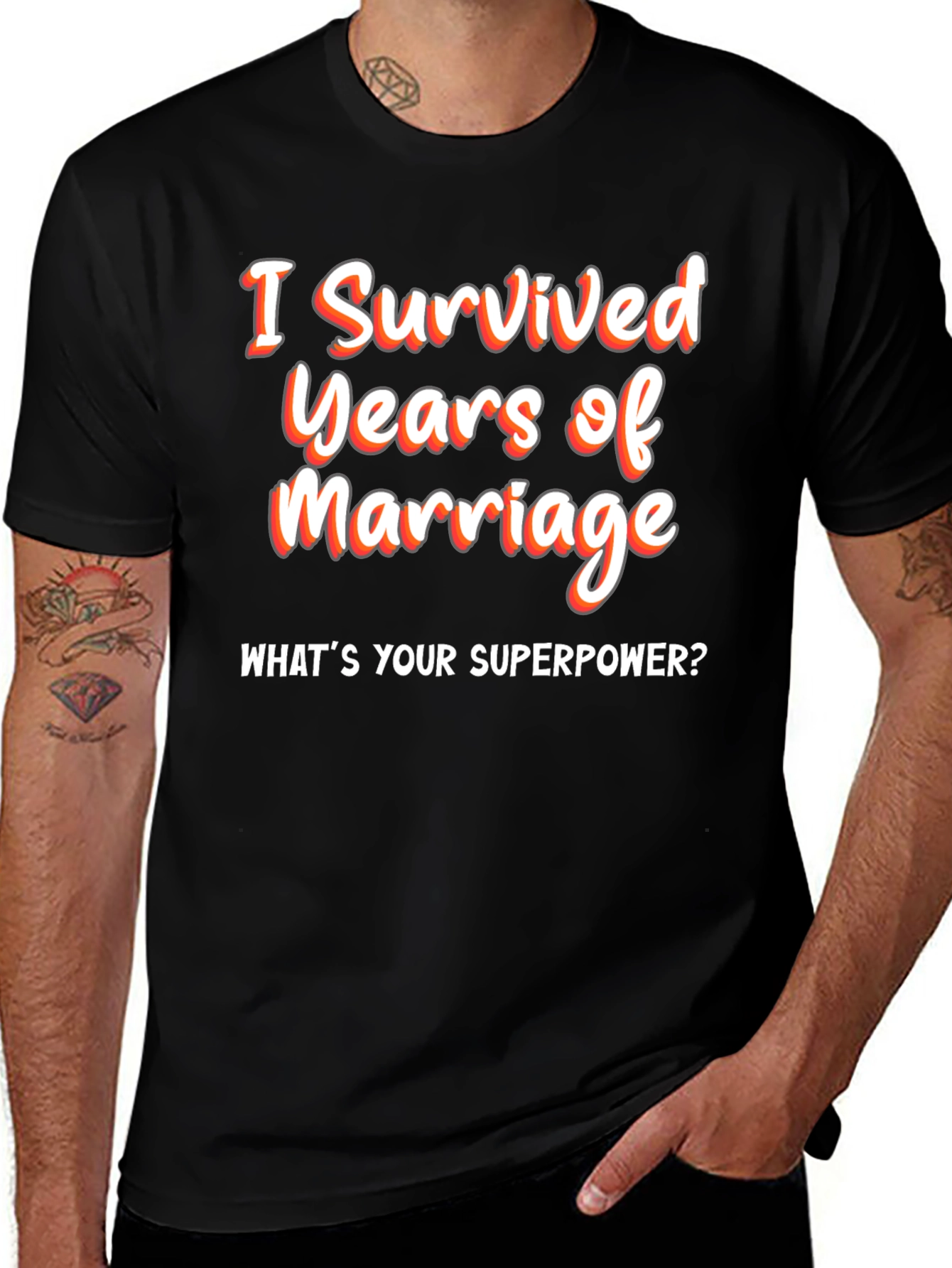 Funny Marriage Anniversary T-Shirt - Superpower Tee