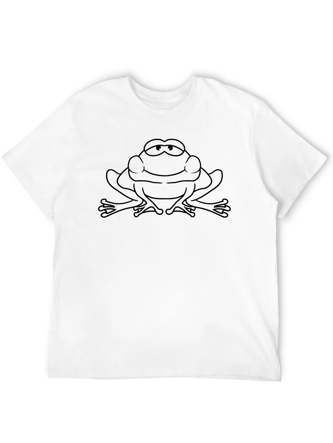 Black Frog Outline Graphic Tee - Unisex Casual T-Shirt