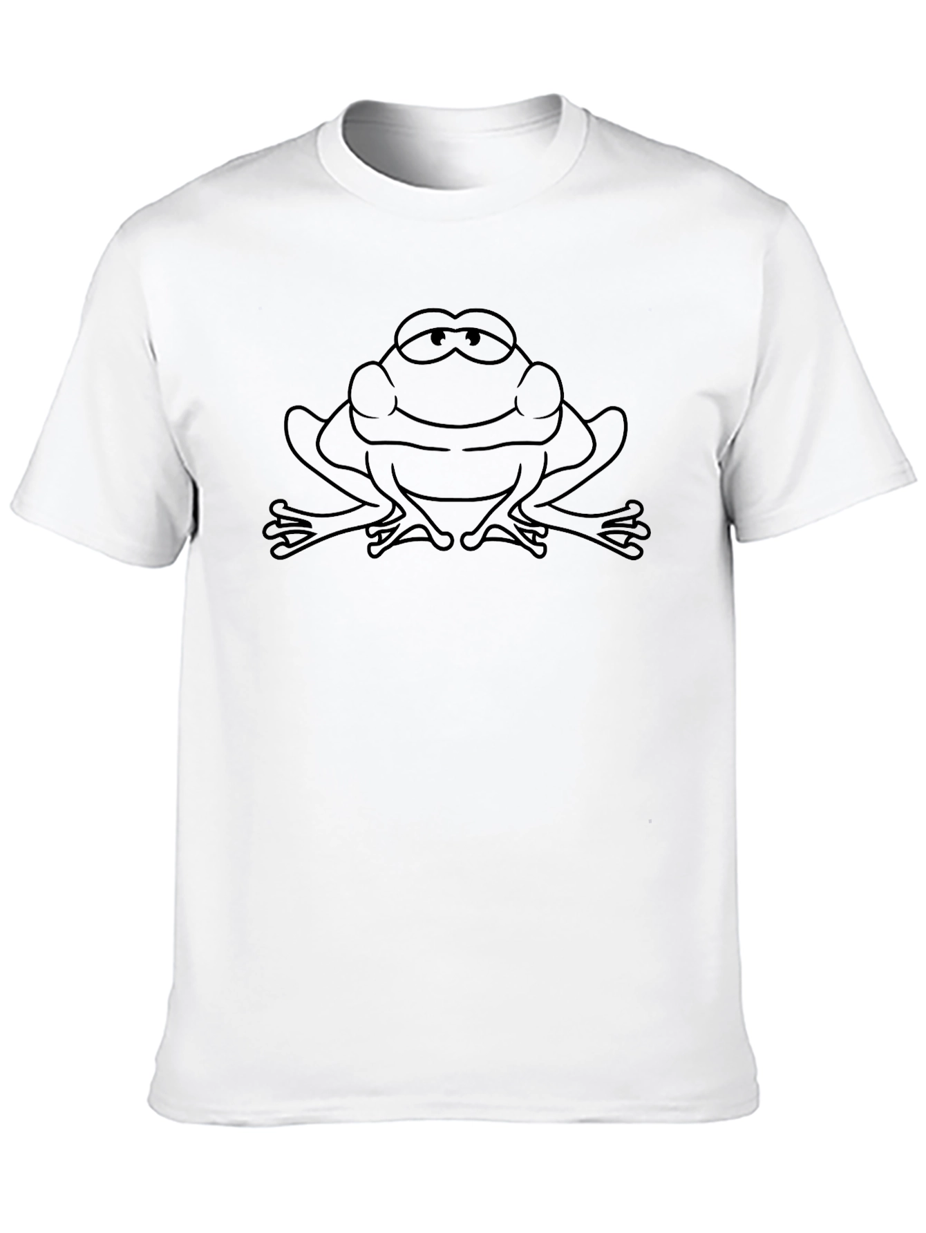 Black Frog Outline Graphic Tee - Unisex Casual T-Shirt