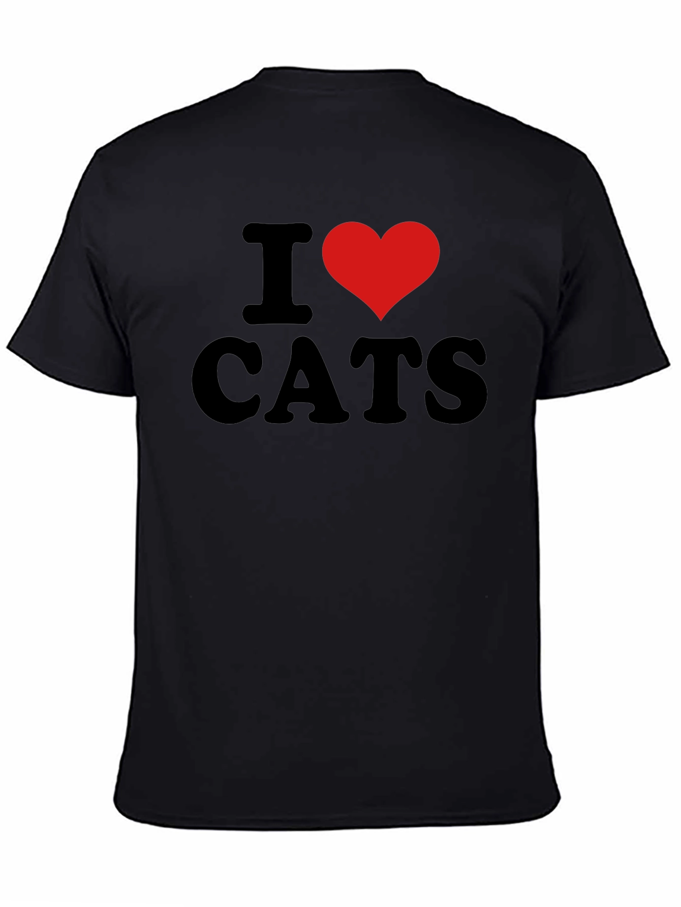 I Heart Cats Black Graphic Tee