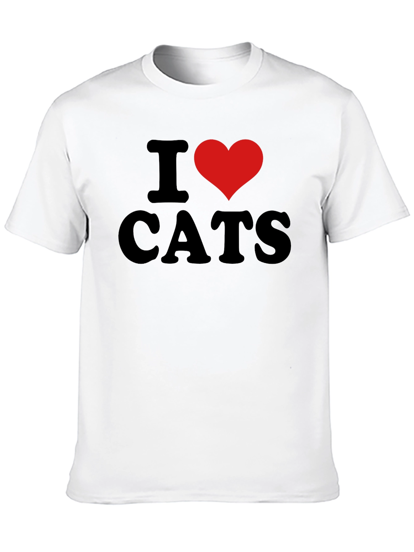 I Heart Cats Black Graphic Tee