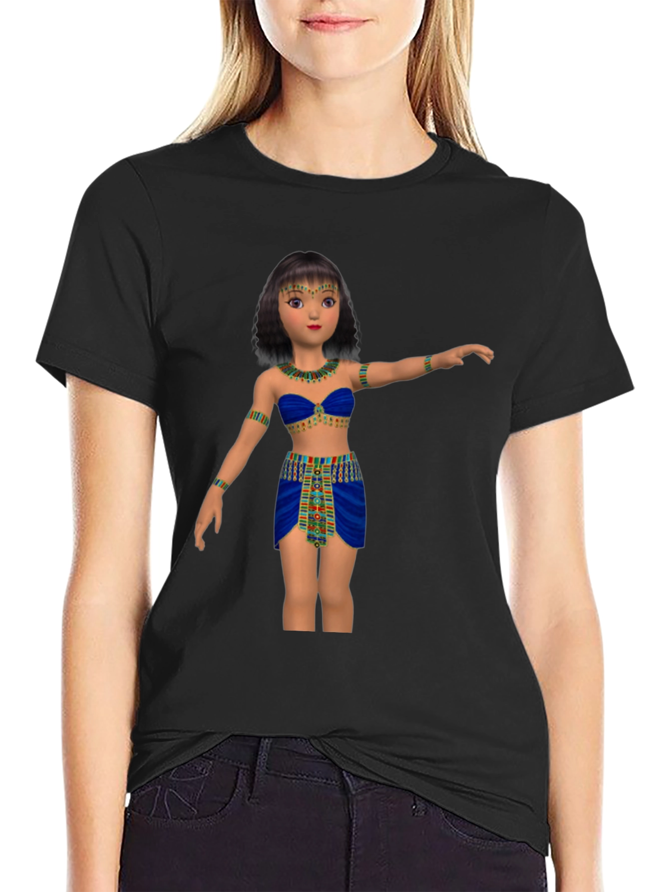 Egyptian Cartoon Girl Graphic Tee