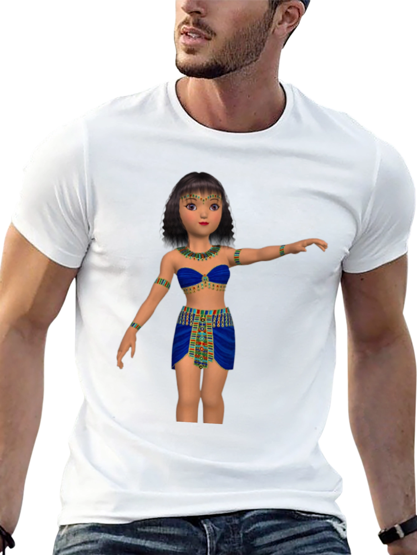 Egyptian Cartoon Girl Graphic Tee