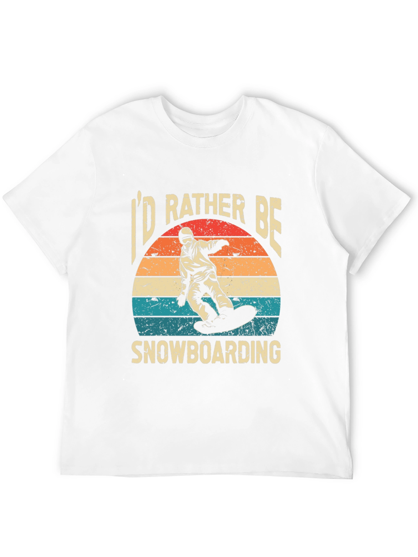 Id Rather Be Snowboarding Black T-Shirt