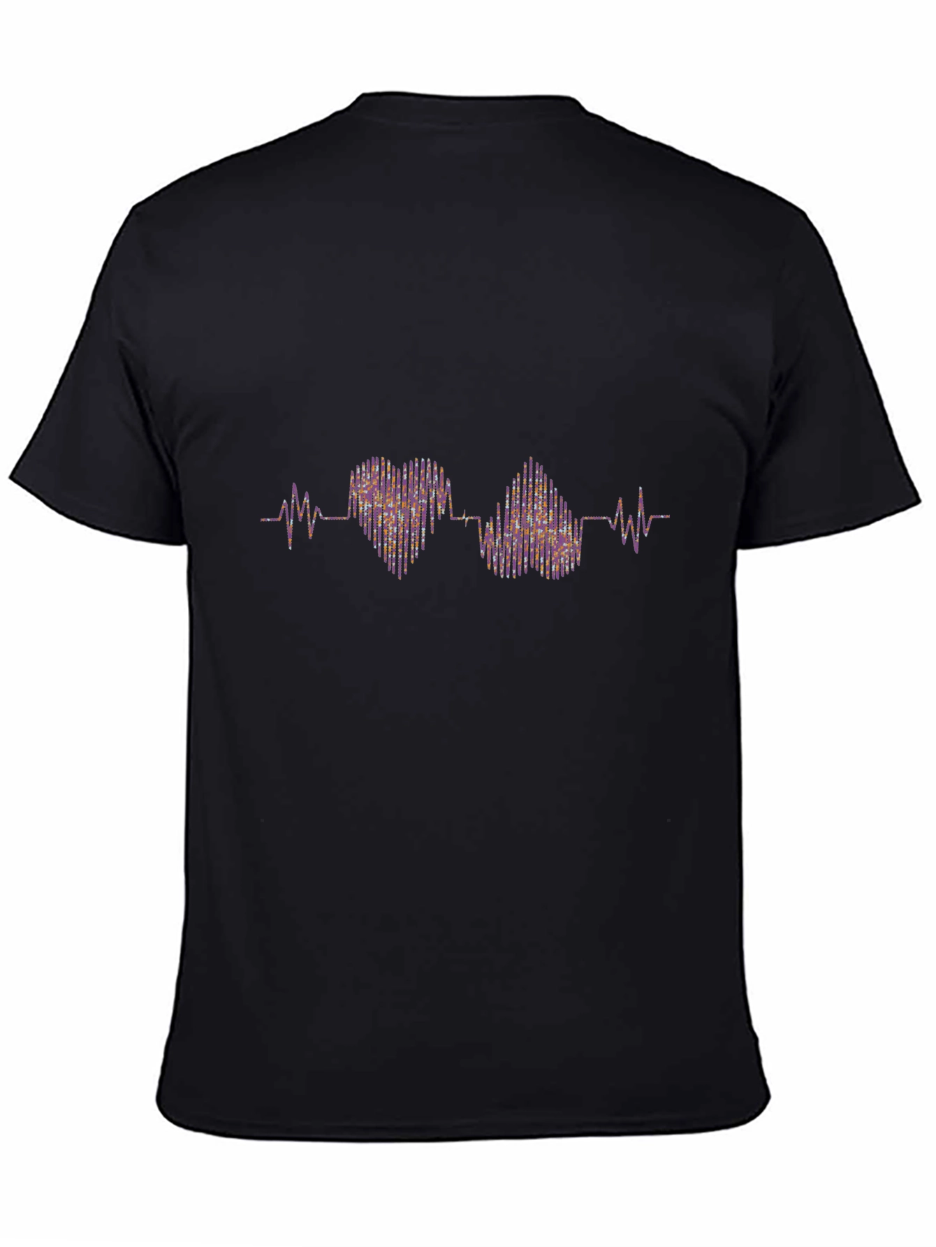 Heartbeat Heart T-Shirt - Black