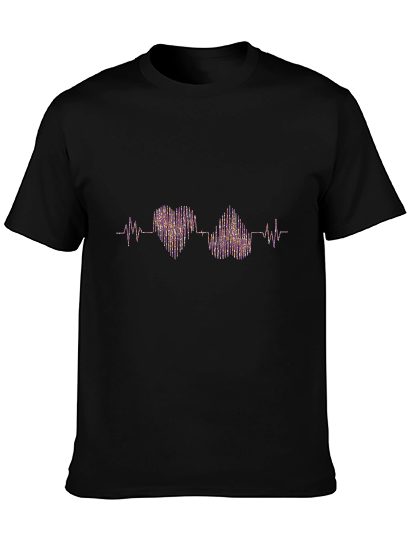 Heartbeat Heart T-Shirt - Black