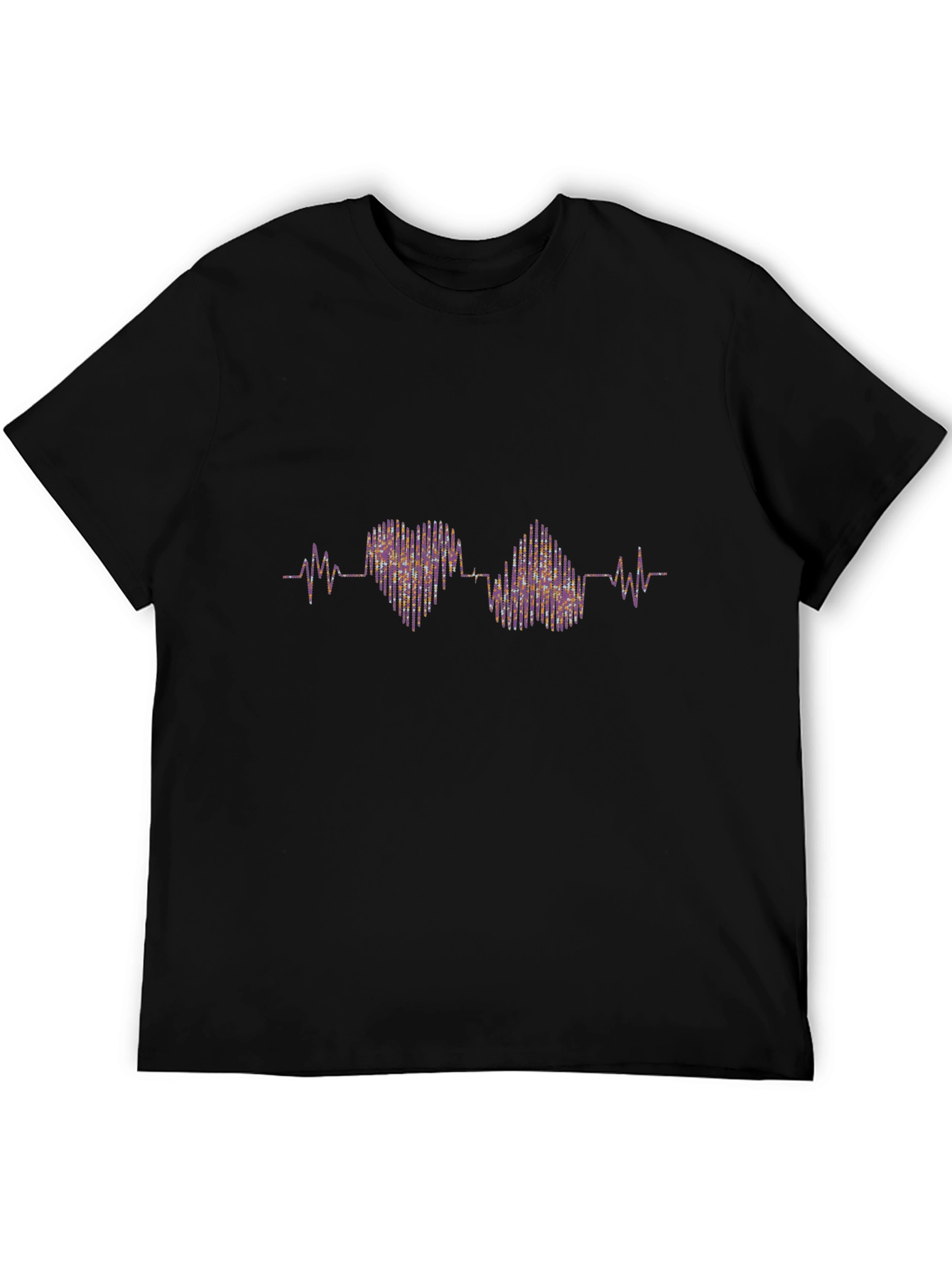 Heartbeat Heart T-Shirt - Black