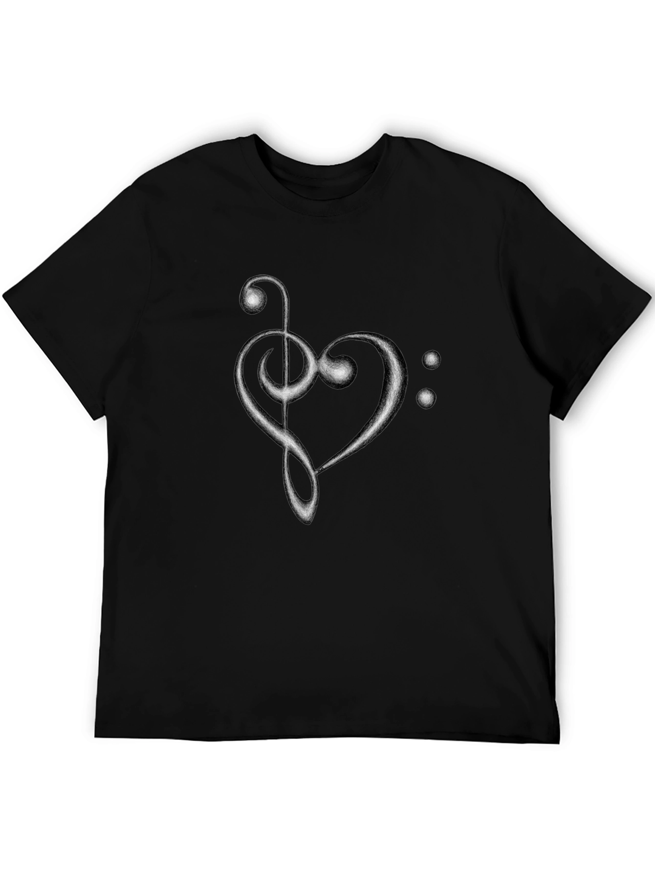 Musical Heart T-Shirt - Black