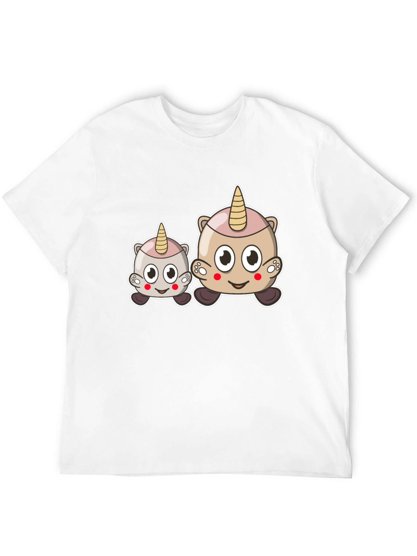 Cute Cartoon Unicorn Graphic Black Tee