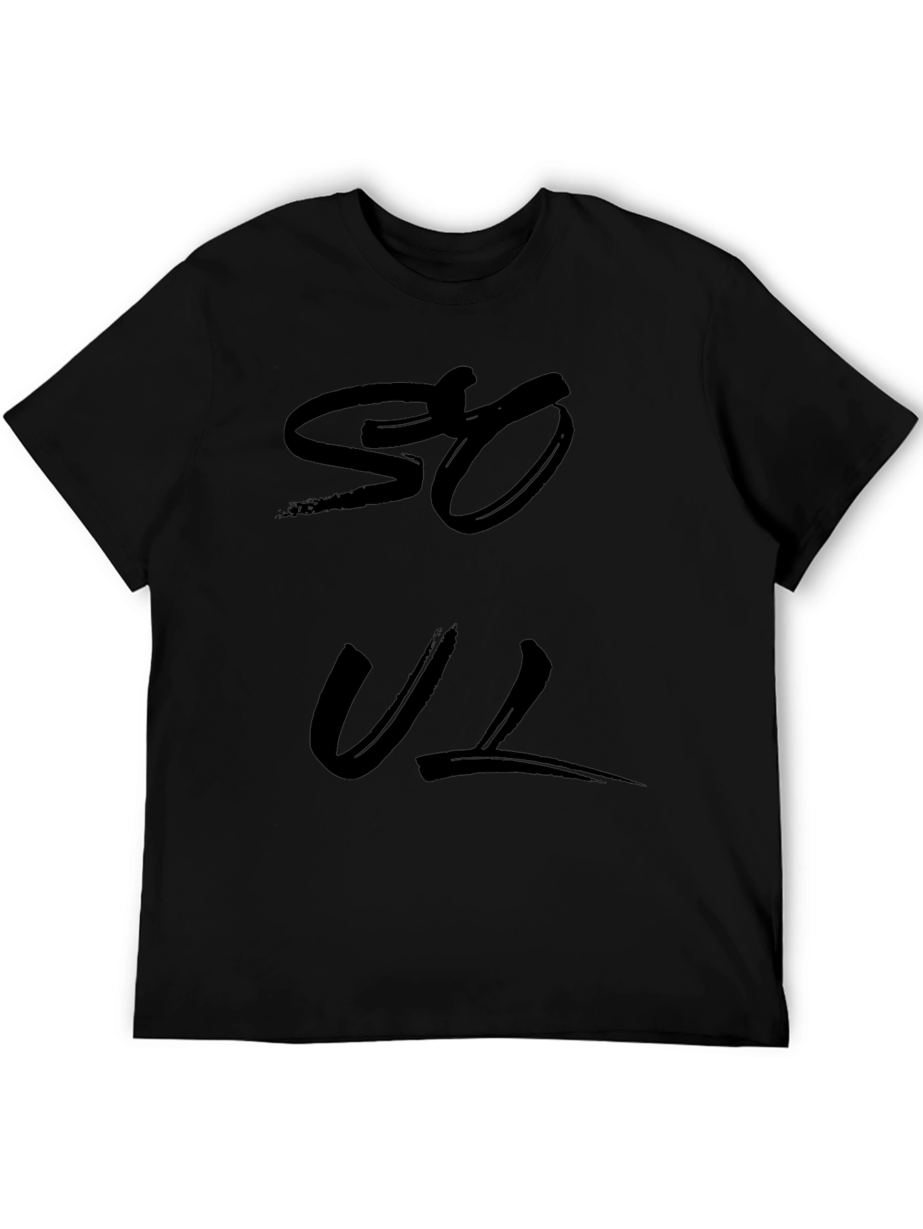 Soul Graphic Print T-Shirt - Black