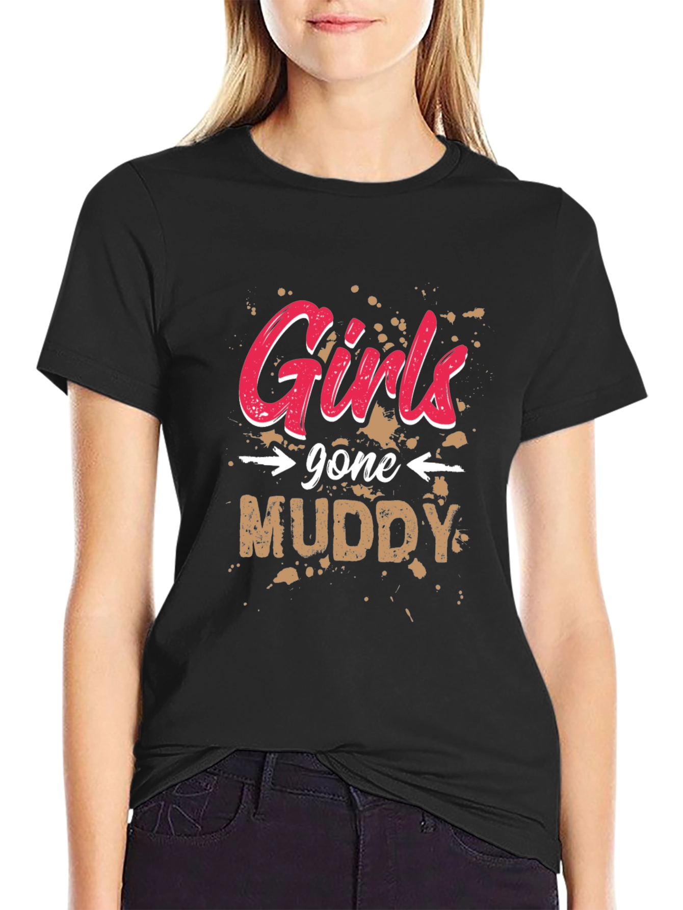 Girls Gone Muddy Black T-Shirt
