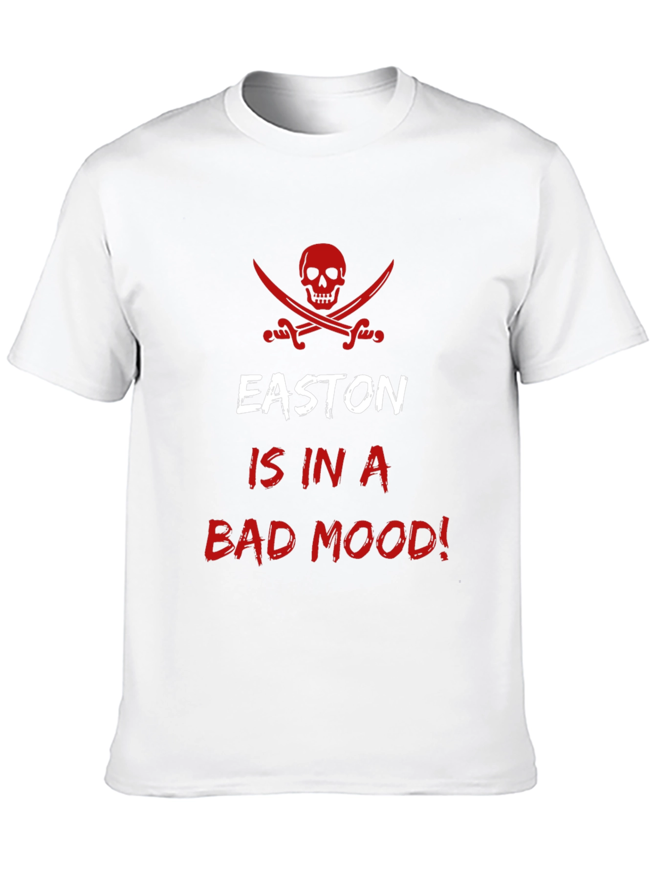 Easton Bad Mood T-Shirt - Skull Pirate Design