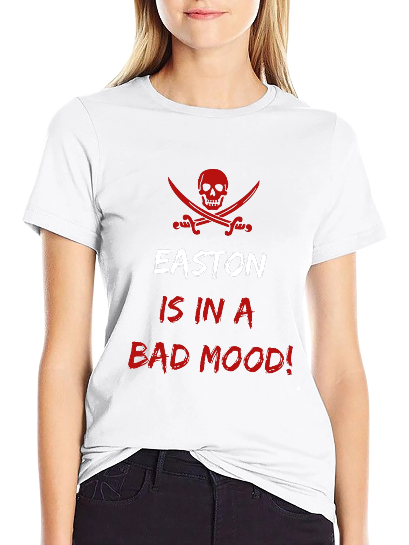 Easton Bad Mood T-Shirt - Skull Pirate Design