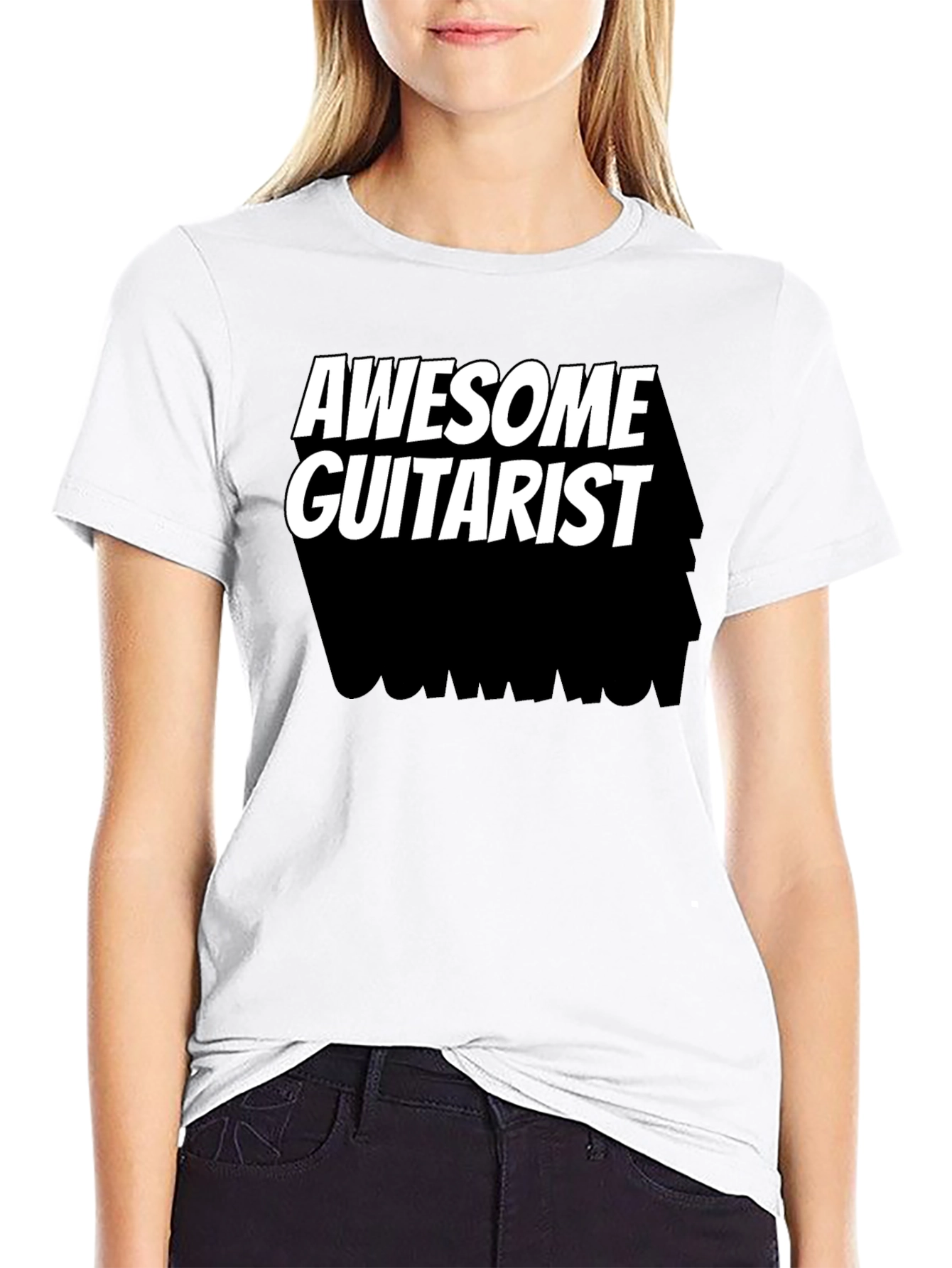 Awesome Guitarist Black T-Shirt