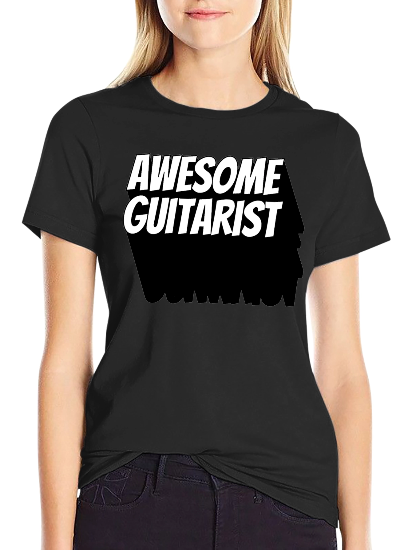 Awesome Guitarist Black T-Shirt
