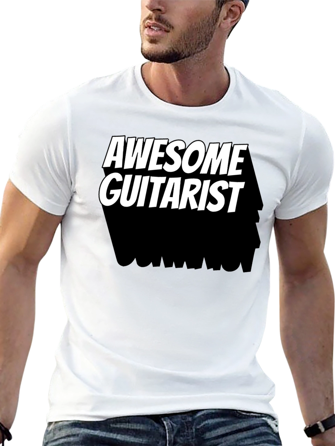 Awesome Guitarist Black T-Shirt