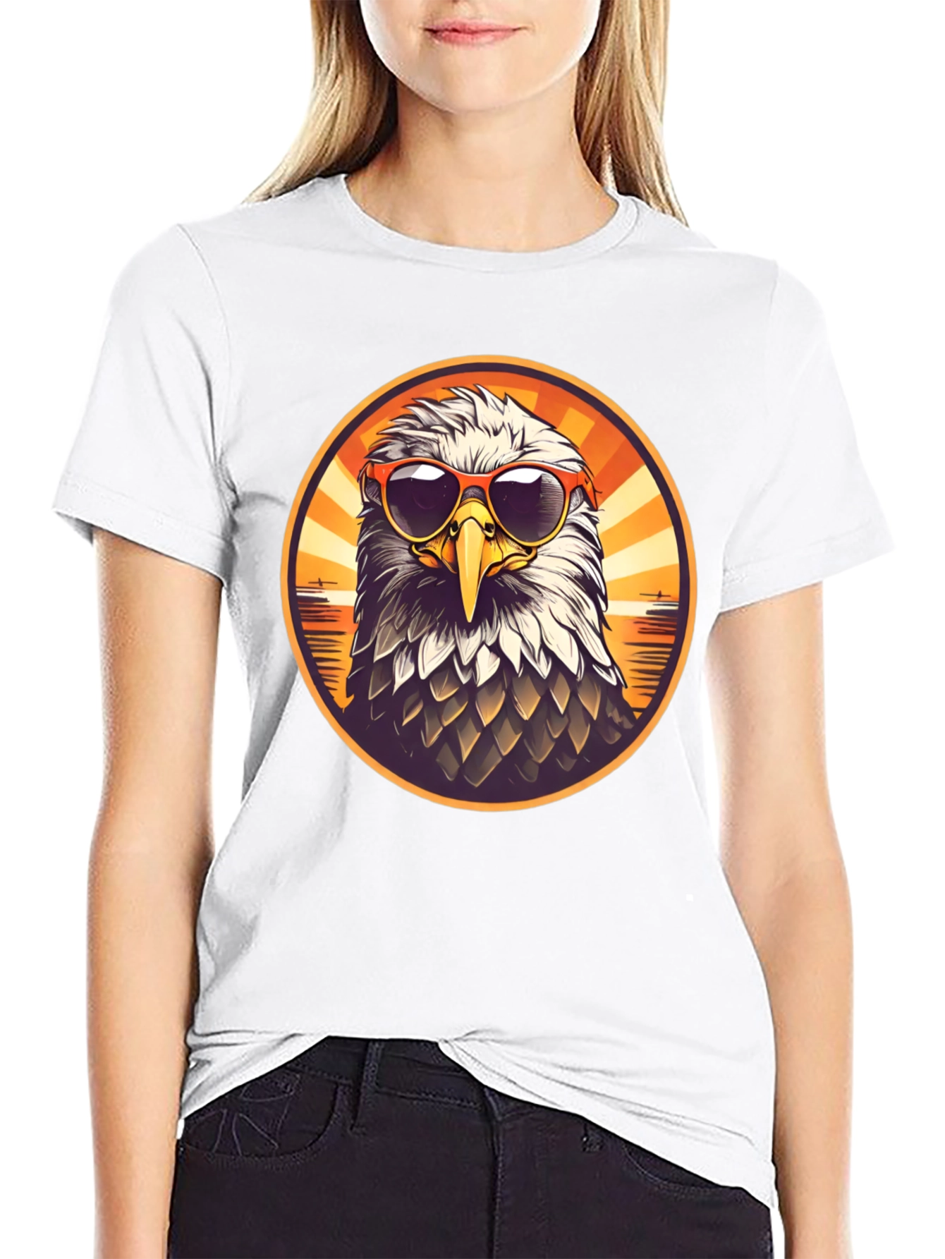 Cool Eagle Graphic Tee - Mens Black T-Shirt