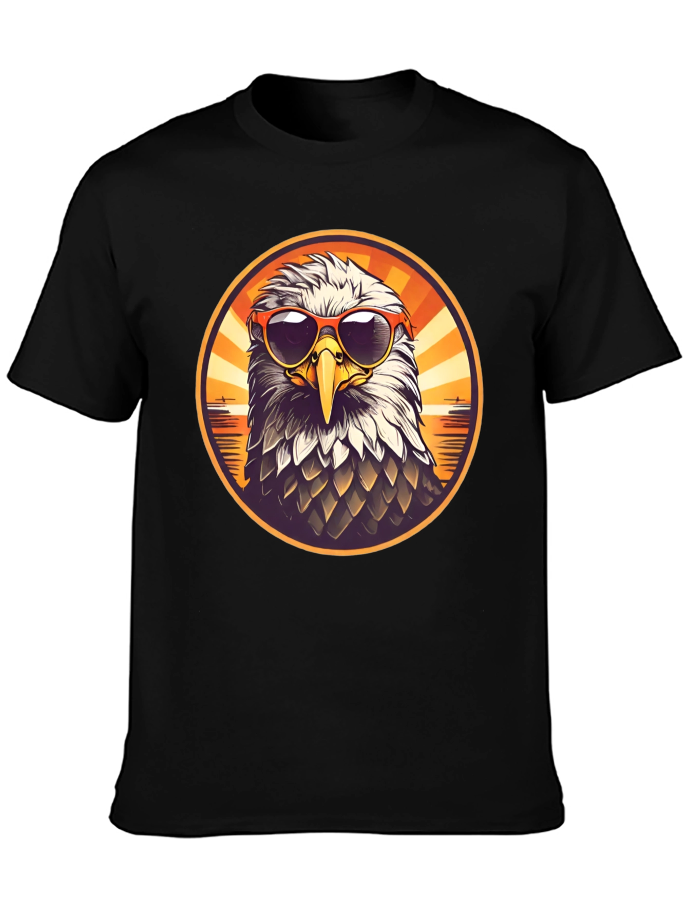 Cool Eagle Graphic Tee - Mens Black T-Shirt