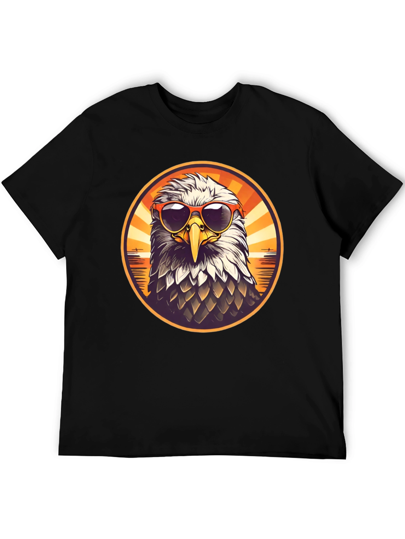 Cool Eagle Graphic Tee - Mens Black T-Shirt