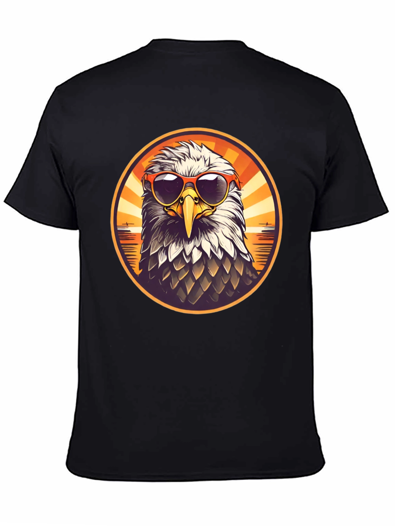 Cool Eagle Graphic Tee - Mens Black T-Shirt