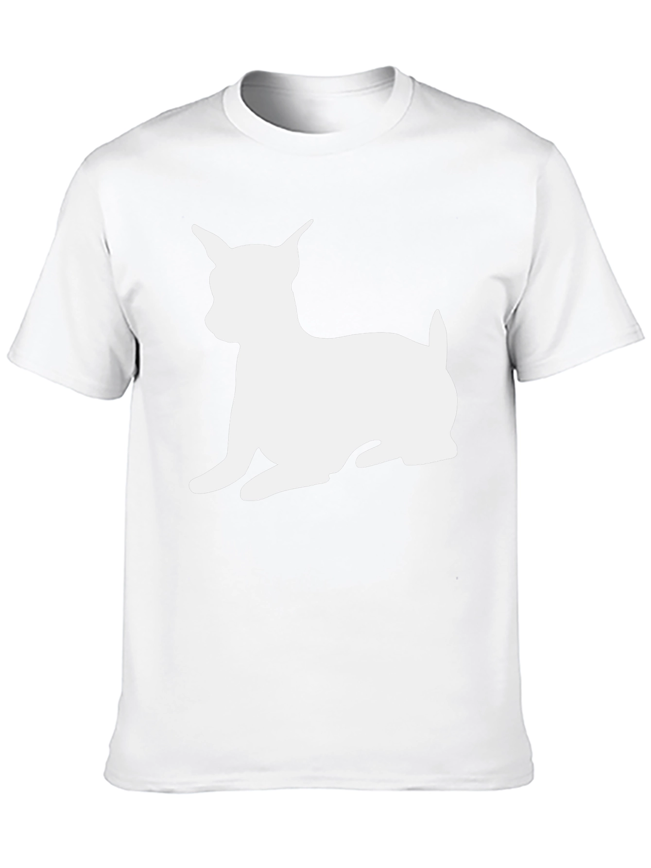Dog Silhouette Graphic T-Shirt - Black