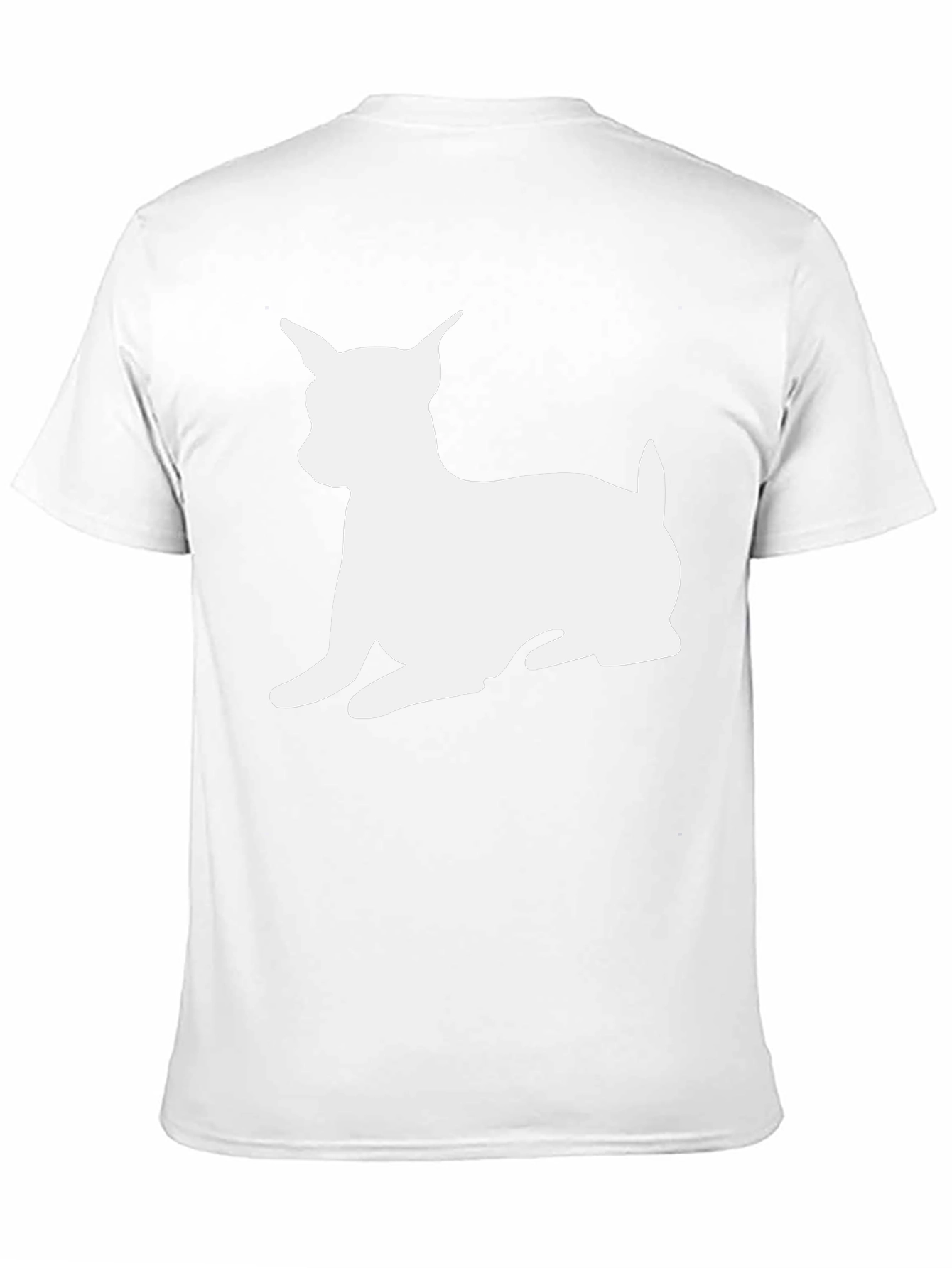 Dog Silhouette Graphic T-Shirt - Black