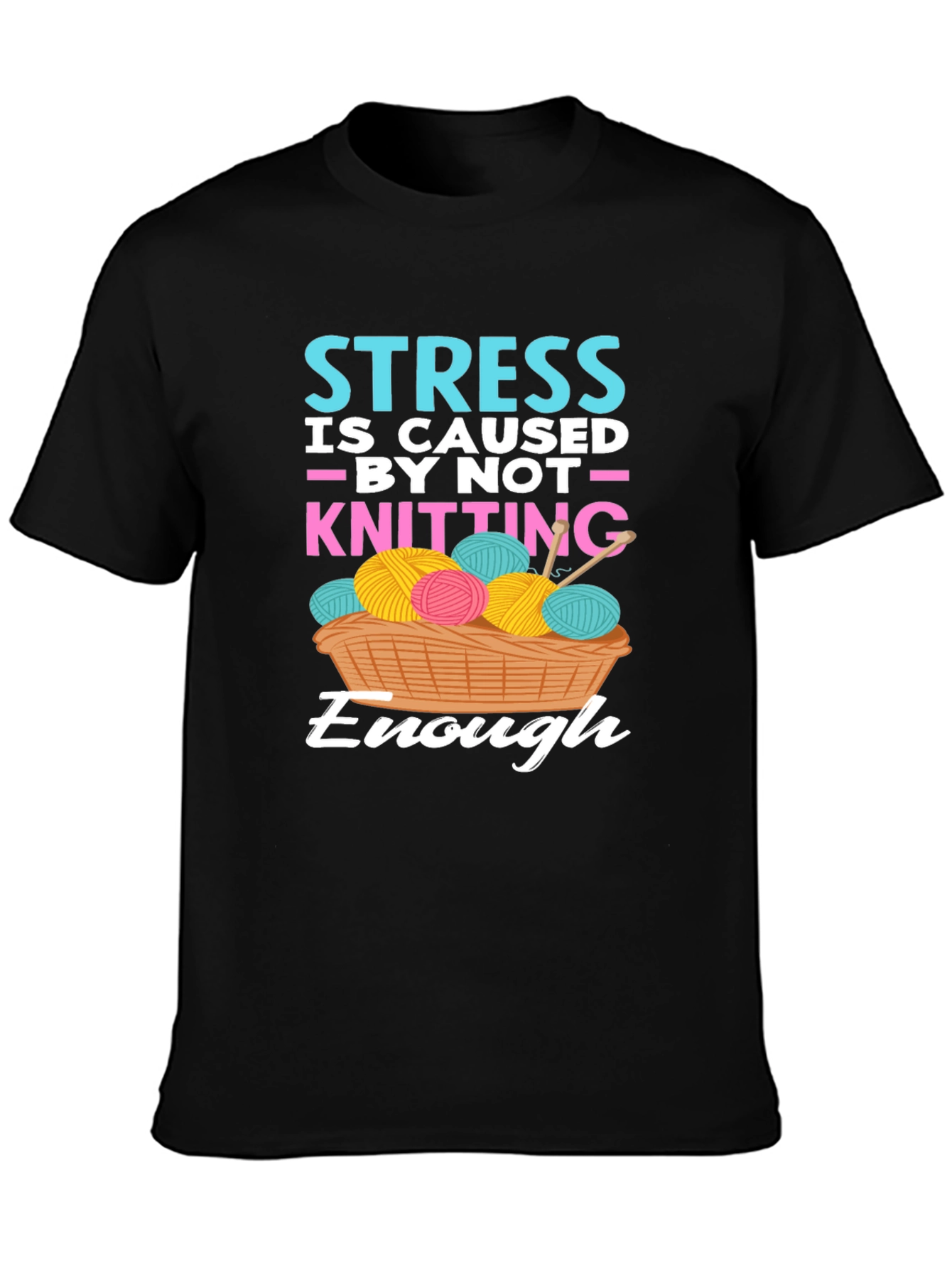 Knitting Lovers T-Shirt - Stress Relief Design