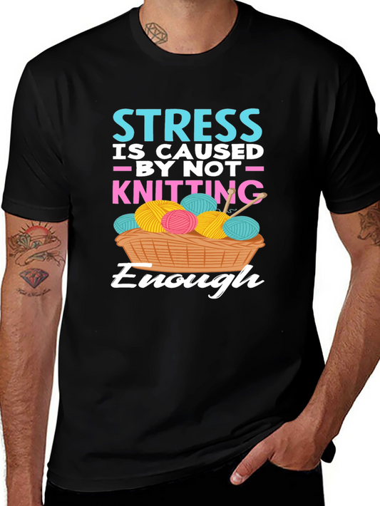 Knitting Lovers T-Shirt - Stress Relief Design