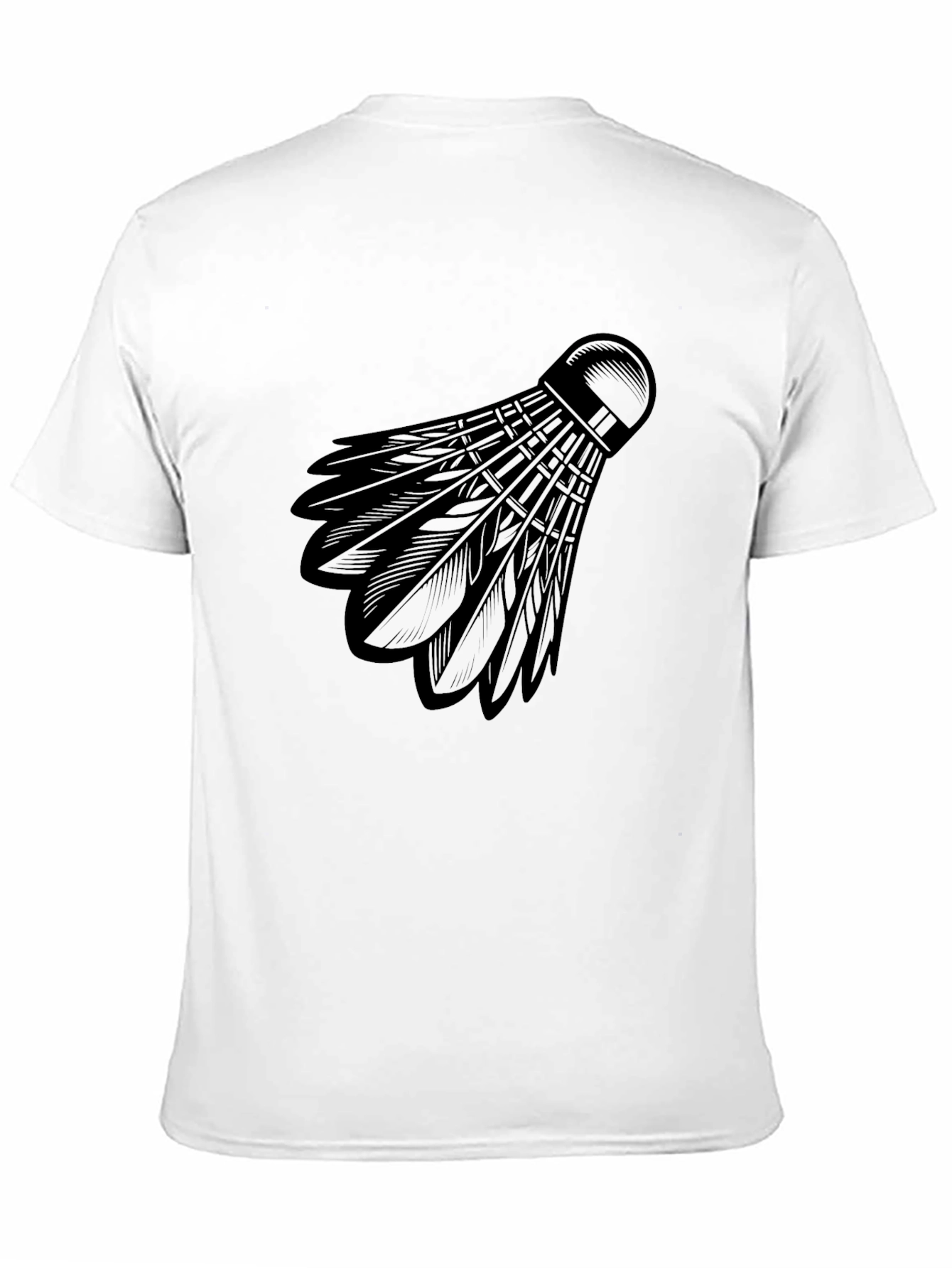 Black Badminton Shuttlecock Graphic Tee