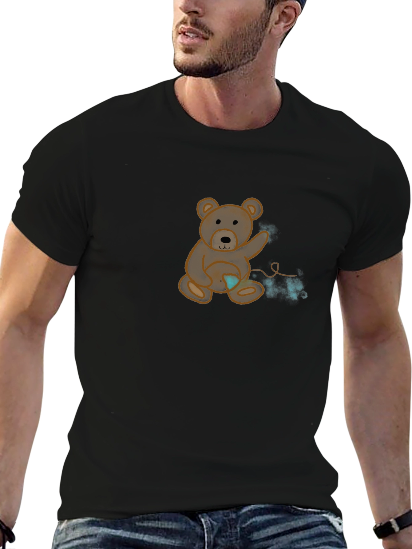 Bear T-Shirt - Heart Detail Casual Style