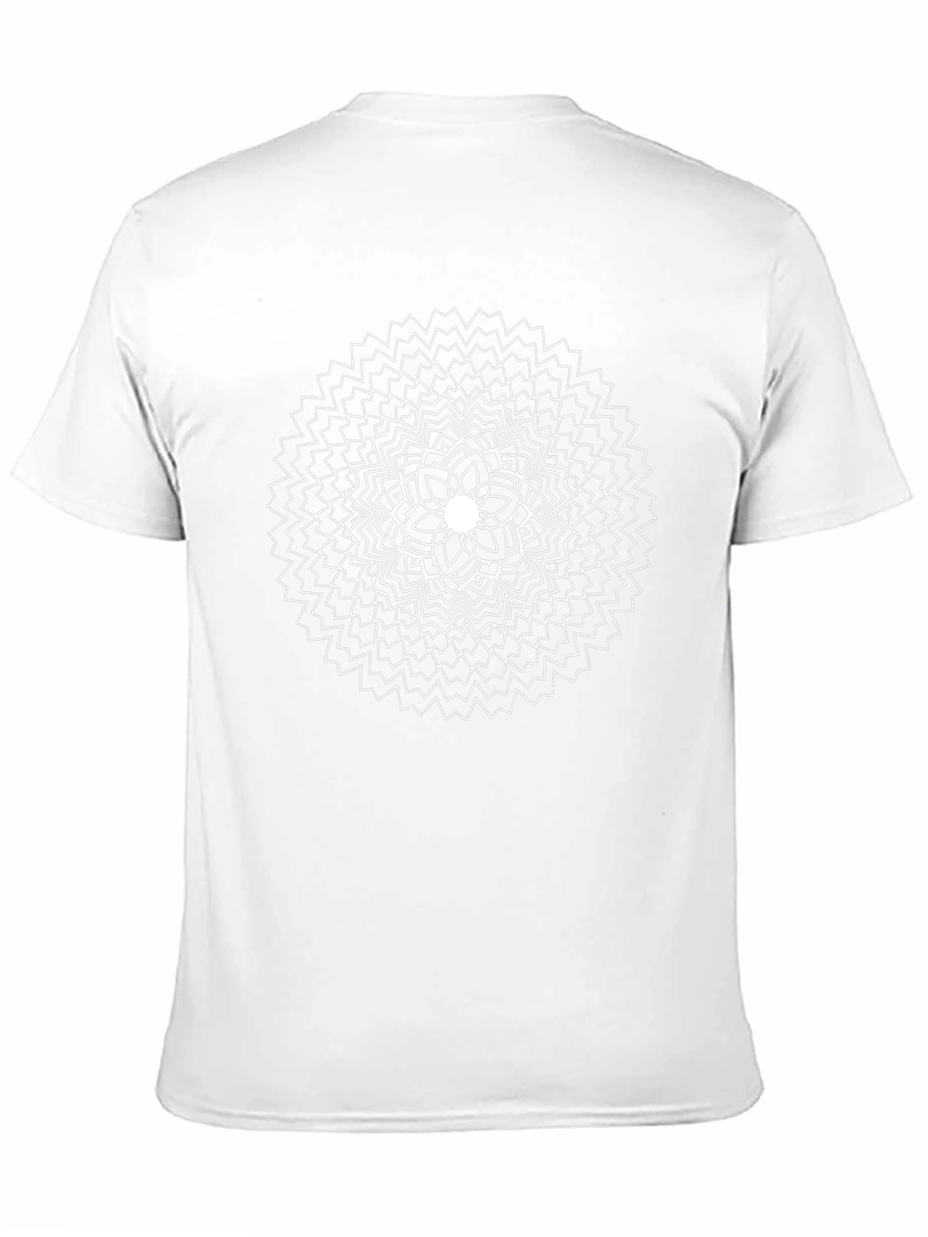 Geometric Mandala Graphic Tee - Black Cotton Comfort