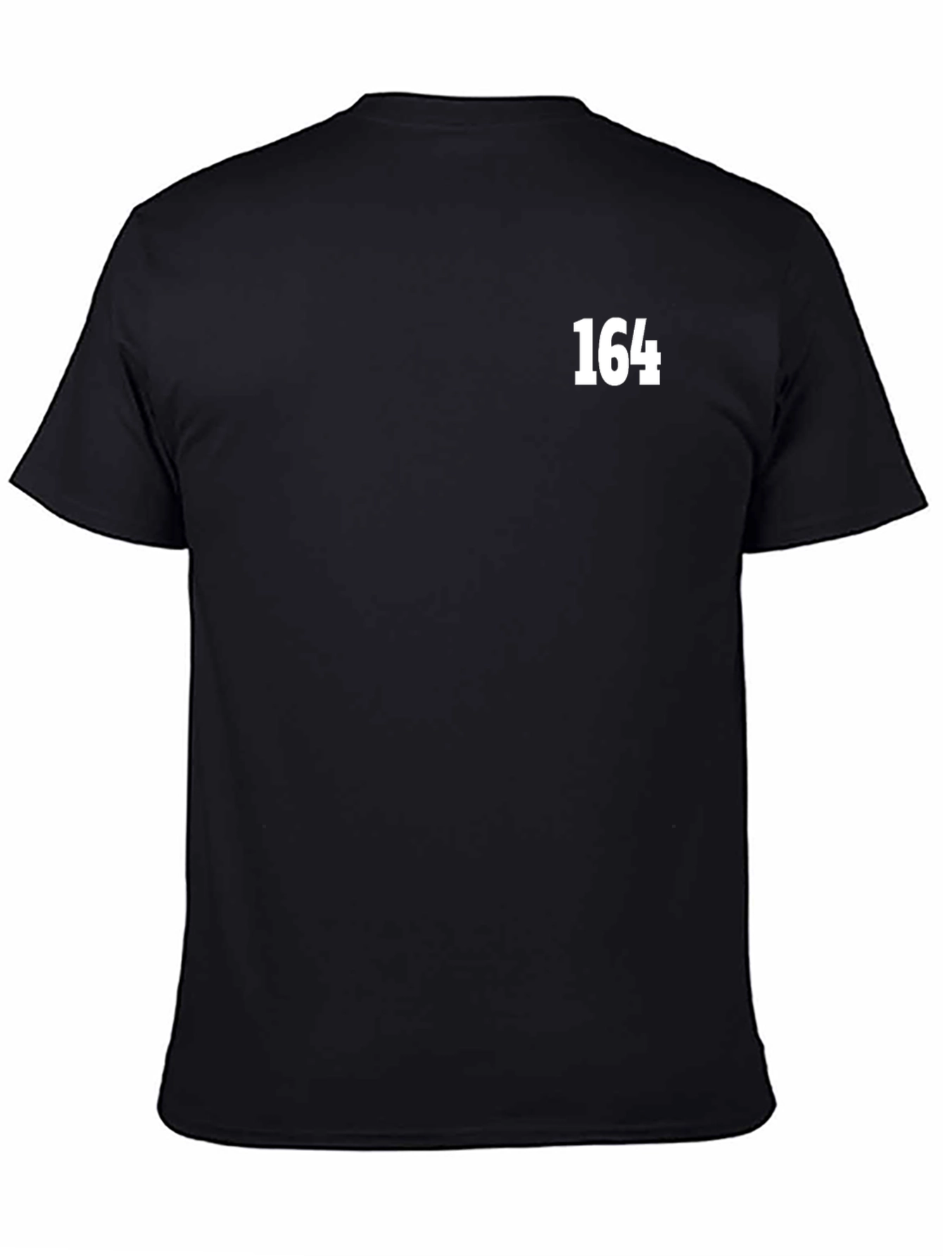 Black T-Shirt with White 164 Graphic