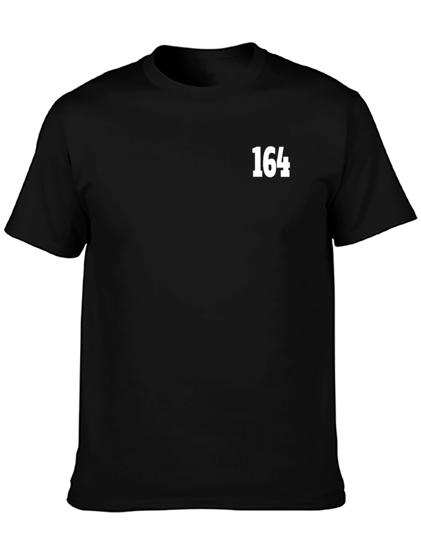 Black T-Shirt with White 164 Graphic