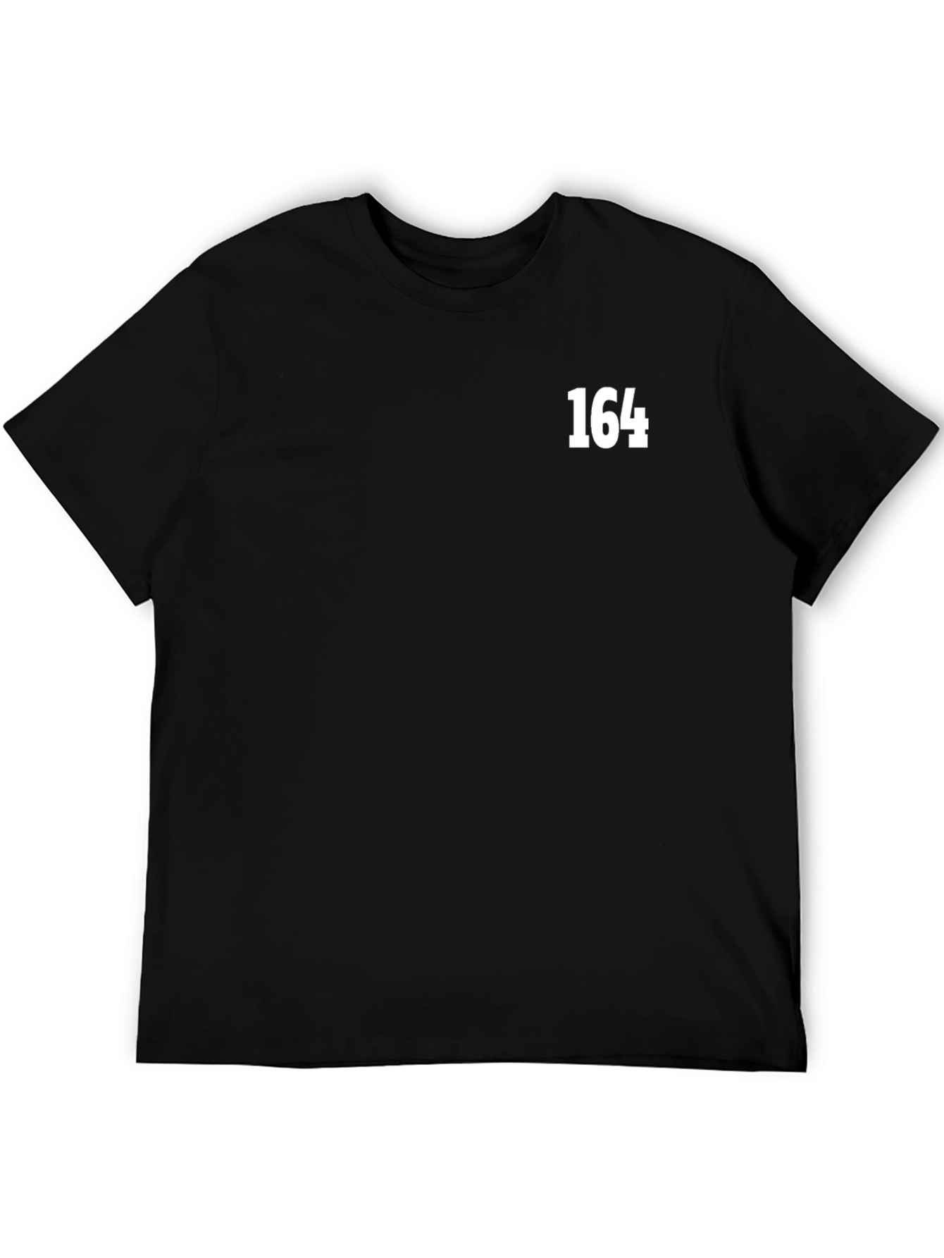 Black T-Shirt with White 164 Graphic