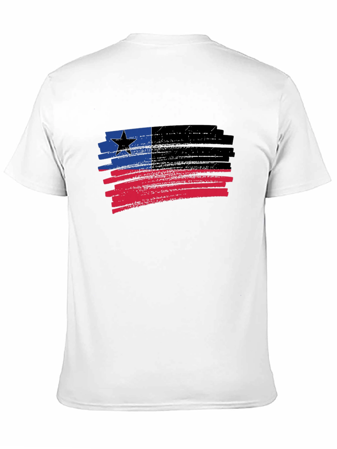 Distressed Grunge Flag T-Shirt - Black