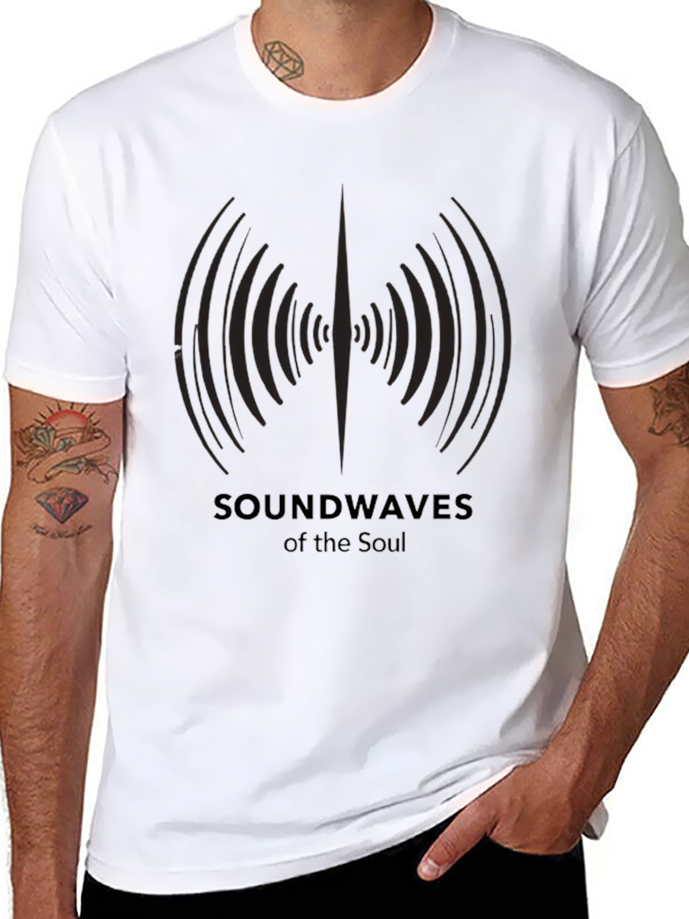 Soundwaves of the Soul Graphic Tee - Black