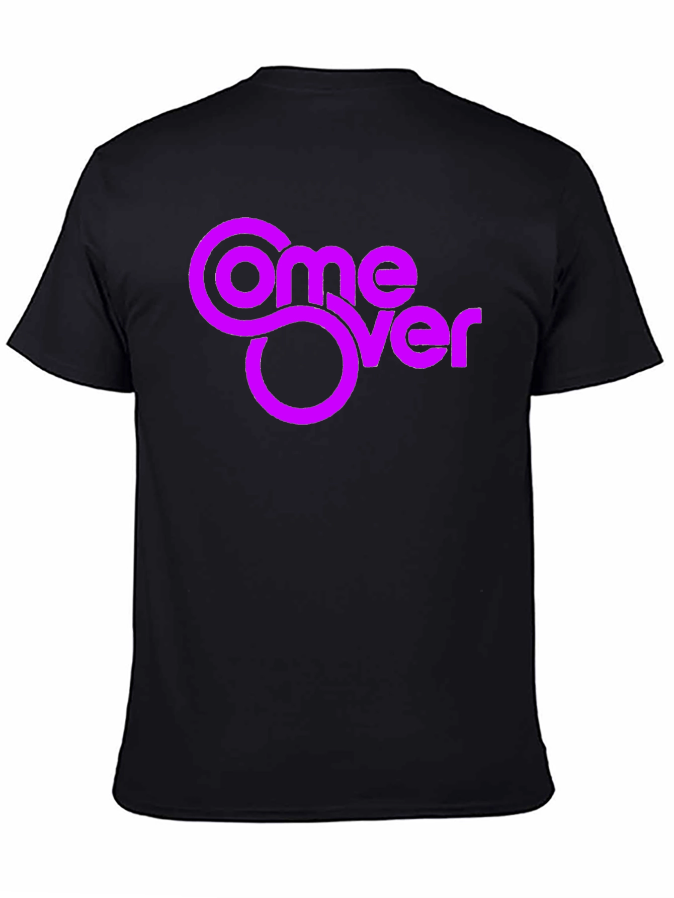 Come Over Graphic Tee - Black Cotton Blend