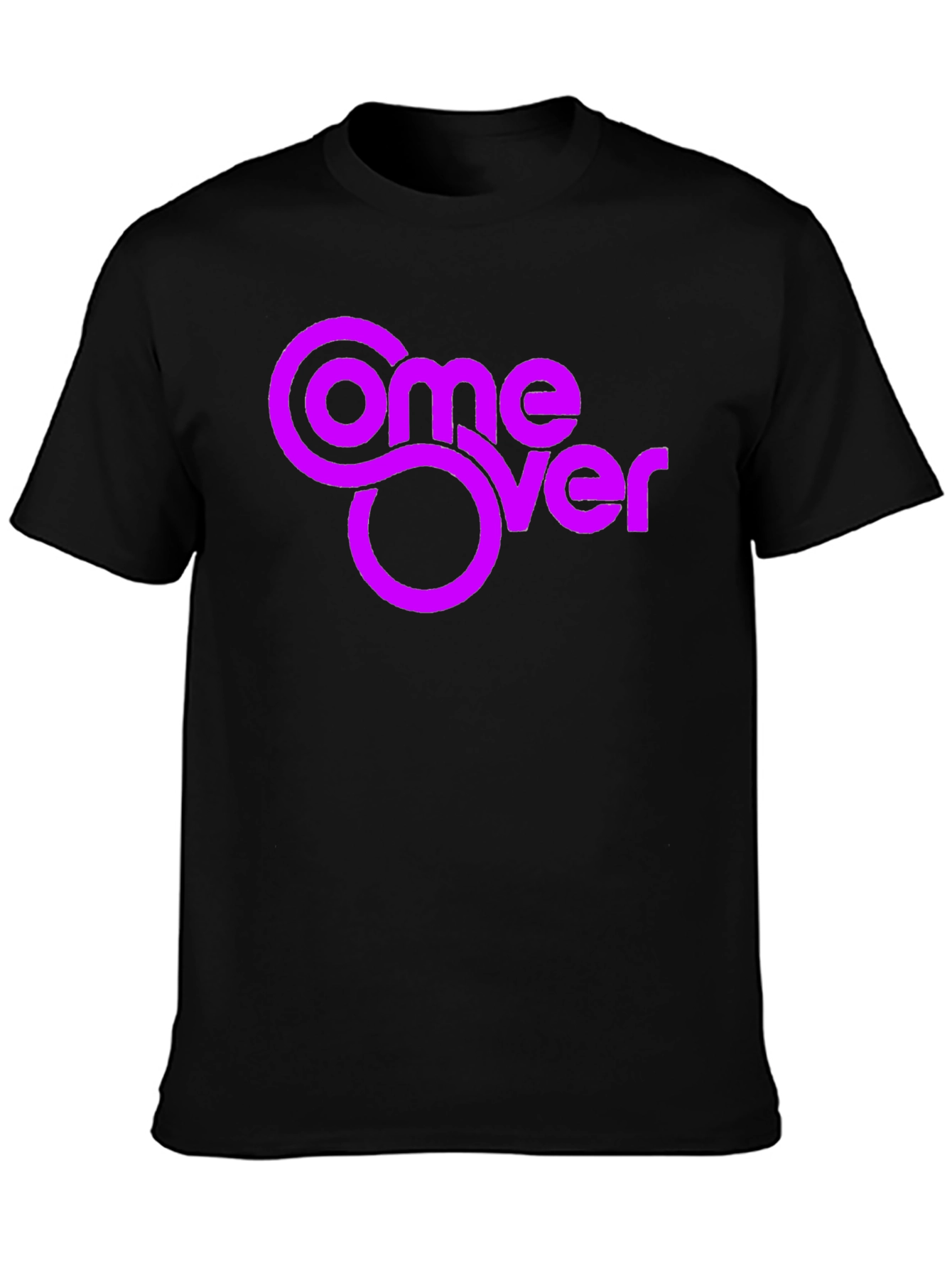 Come Over Graphic Tee - Black Cotton Blend