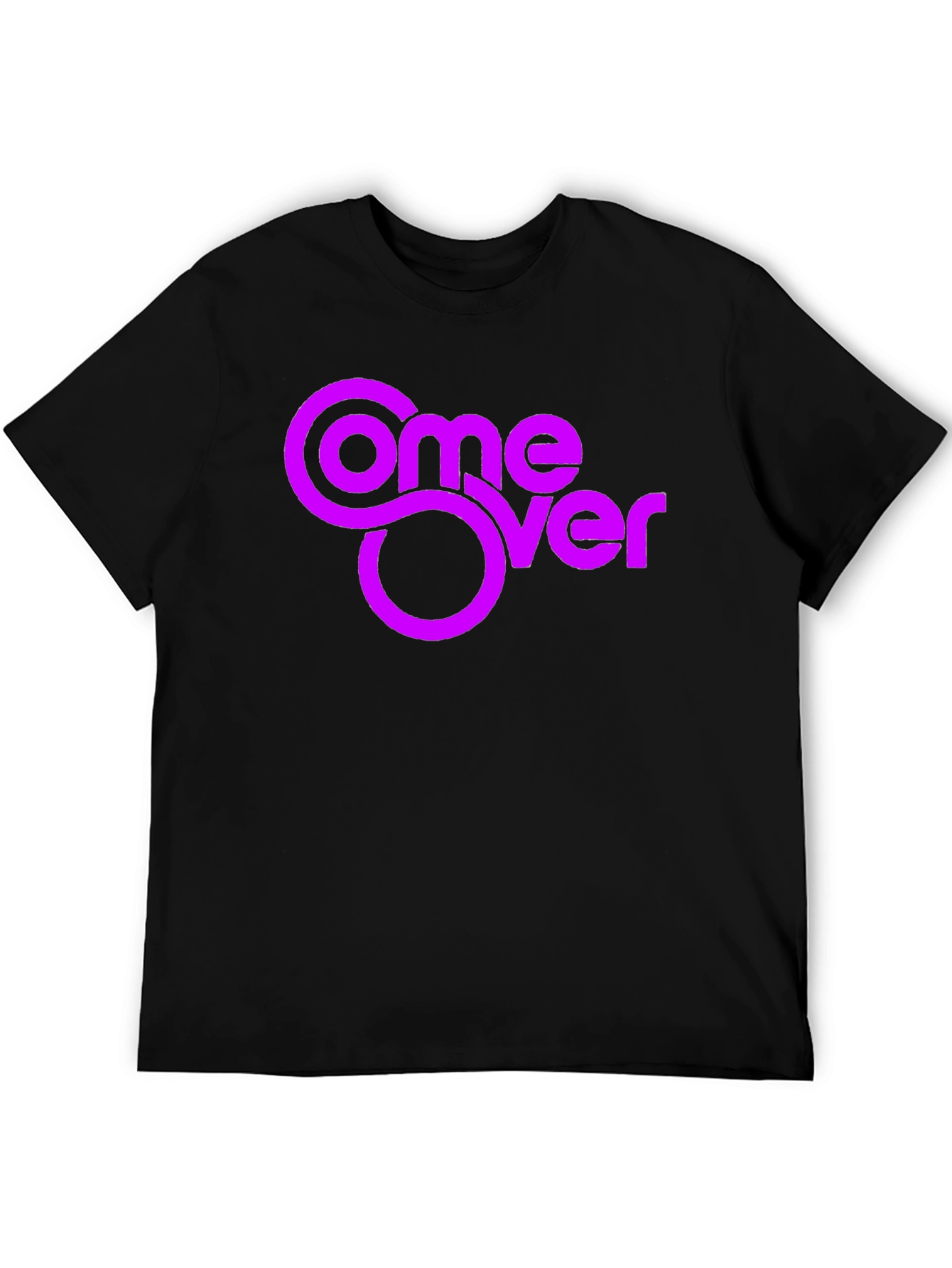 Come Over Graphic Tee - Black Cotton Blend