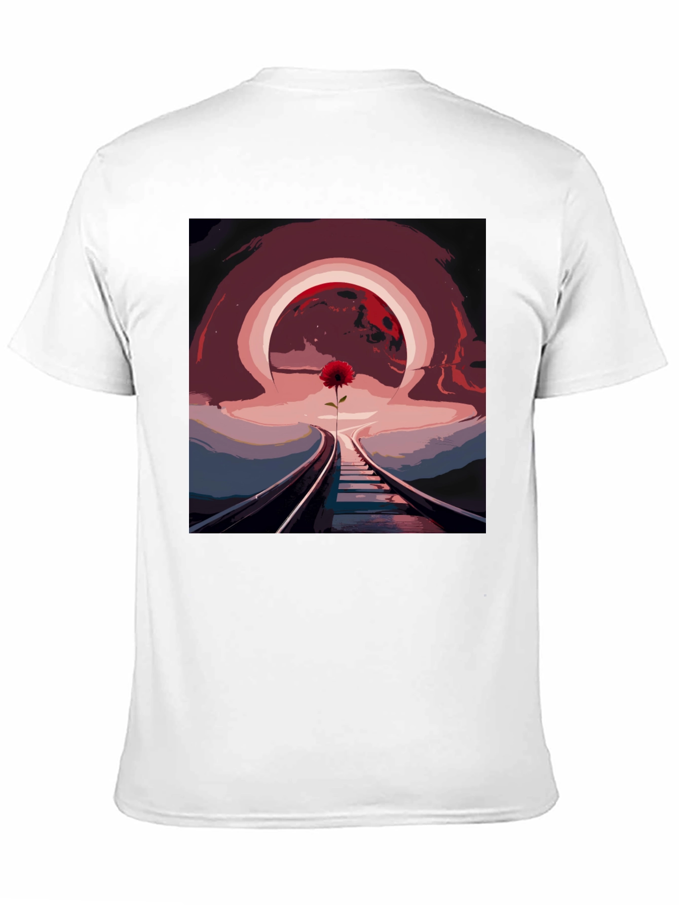 Abstract Railroad Rose Graphic Tee